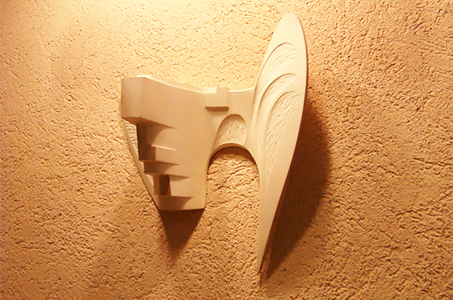 木彫レリーフ／川越悟 作